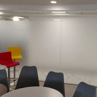 Custom glass shower enclosure installation